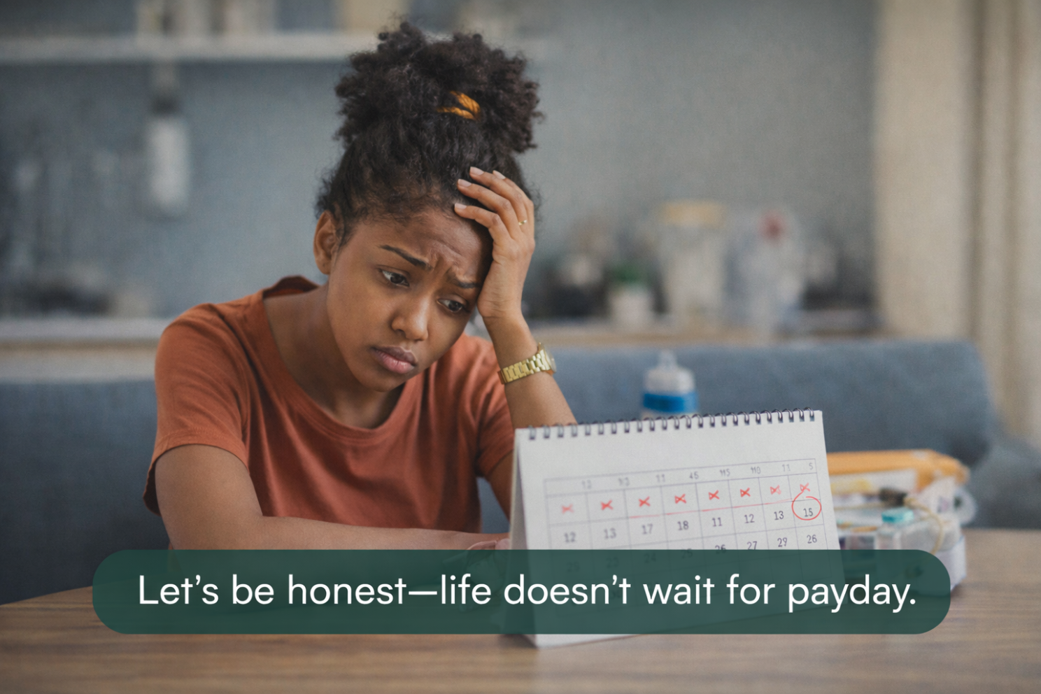 Abena is frustrated because she needs urgent cash for an emergency